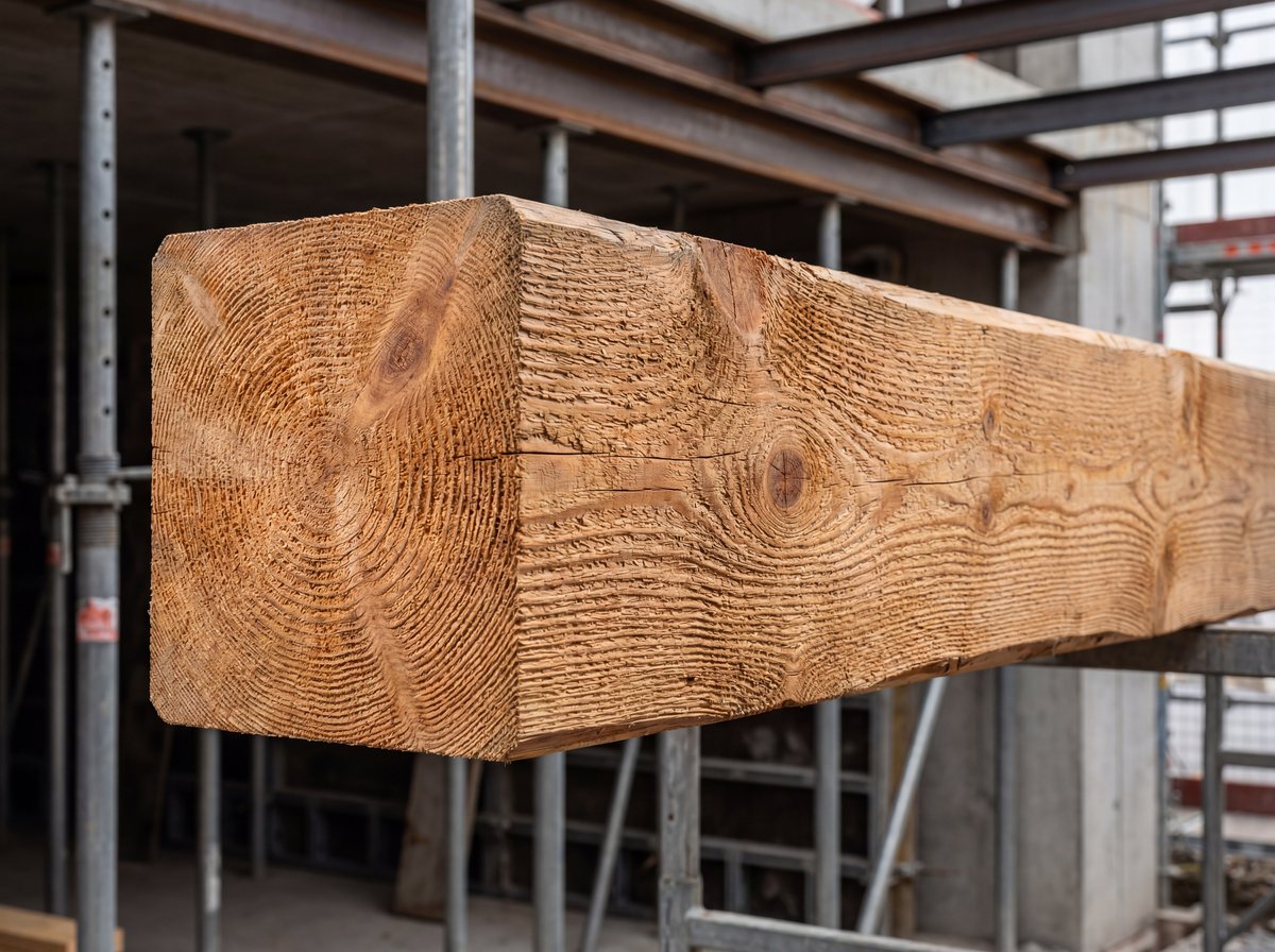 Polín de madera de pino para construcción y carpintería estructural — fabricación a la medida
